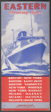 Eastern Steamship Lines Condensed Schedule Folder w/ deck plan 11/25 1940 picture