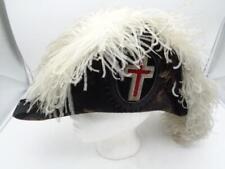 Antique Masonic Knights Templar Ostrich Feather Chapeau Hat Size 7 MC Lilley Co picture