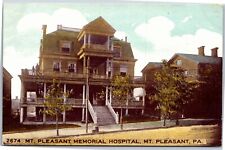 Mt Pleasant PA Memorial Hospital Nice c.1910 Vintage Pennsylvania Postcard picture