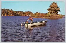 Lunkers Fishing Mio Michigan Vintage Postcard picture