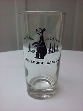 Vtg Lake Louise Canada Bear 10 Oz Drink Glass Souvenir picture
