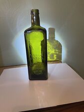 Decorative Terra Delyssa Olive Oil Dark Green Glass Bottle picture