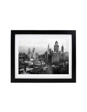 1931 Chicago Skyline Cityscape Windy City Illinois Matted & Framed Photo Picture picture