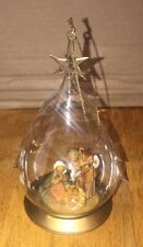 Hand Blown Glass Vintage Christmas Ornament Nativity Scene ￼ picture