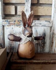 Vintage Hanna’s Handiwork Vinyl Plush Brown Bunny Rabbit Decor Easter picture