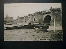 1906 Dresden Germany Augustusbrucke Augustus Bridge W/Ship Unused Postcard picture