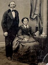 1800s Tintype Photograph of Victorian Era Man & Woman picture