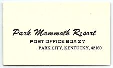 1960s PARK CITY KENTUCKY PARK MAMMOTH RESORT RESERVATION CARD Z3712 picture