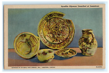Postcard VA Yorktown Sgraffito Slipware Unearthed at Jamestown Posted c1937 picture