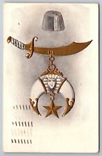 Shriners Masonic Freemason Symbol Heavy Embossed St Paul MN Postcard 1908 G18 picture