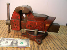Vintage Columbian D44 M2 Swivel Bench Vise; 4 in. Jaws; Machinist, Mechanic picture