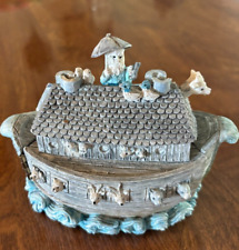 Vintage Noah's ark ship with hinge opening. Perfect for a rainy day. picture