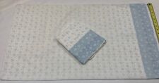 (2) Vintage Sears Queen Pillowcases White Blue Floral USA picture