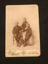 Antique Council Bluffs IA Brothers Cabinet Card Photo Riley Sherraden Fairy Back picture
