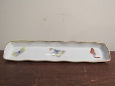 Limoges France Porcelain Butterflies Slender Rectangular Tray picture