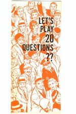 Vintage 1960s Let's Play 20 Questions American Optometric Association Pamphlet picture