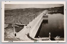 RPPC People on Elephant Bute Dam in New Mexico c1920 Real Photo Postcard picture