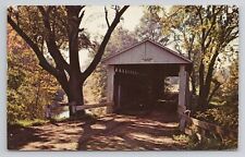Postcard Covered Bridge Austinburg Township Ohio 1971 picture