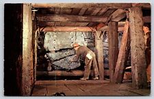 Miner Loading Blasting Holes Intl Nickel Co Mine Sudbury Ontario CA Postcard picture