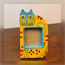 Laurel Burch Collection Cat Mini Frame Ganz Gold Teal Green 2X2 Bold Colored picture