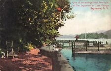 Cottage Boat Landing The Sagamore Lake George New York NY 1911 Postcard picture