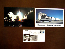 NASA APOLLO & SPACE SHUTTLE ORIGINAL VINTAGE POSTCARDS & 1975 STAMPED COVER picture