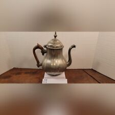  Pear-shaped and fluted pewter teapot, French picture