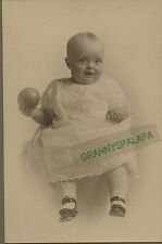 Antique Matted Photo - Denver, Colorado - Baby Holding a Ball  picture