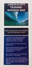 Vintage Lincoln County Oregon OR Tsunami Warning Map And Guide 1999 picture
