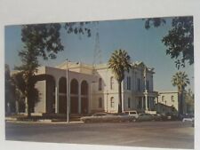 Vintage California postcard Glenn County Courthouse Willows CA 1960's cars picture