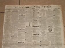 Rare Large Antique June 18, 1853 Louisville,Ky Rag Newspaper COA picture
