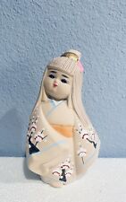 Vintage Japanese Hakata Doll Kimono Girl Figurine Ceramic Bisque Kimono 8