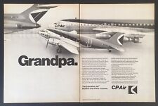 1970 CP AIR Canadian Pacific Airlines DC-3 DC-8 B727 ad advert airways CANADA picture
