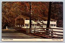 Historic Old Knox's Bridge Valley Forge Park Pennsylvania VINTAGE Postcard picture