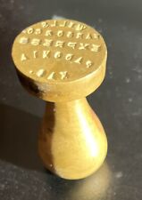 Very Rare Antique Brass Wax Sealer Seal Wells Fargo & Co's Express Padonia, Kas. picture