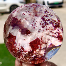 164G Rare beautiful acrylic wrapped cinnabar sphere quartz crystal treatment picture