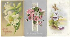 3 Vintage Easter Greetings Postcards picture