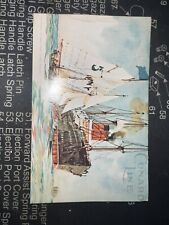 Vintage CUNARD LINE Steamship Postcard  Artist's View Ocean liner picture