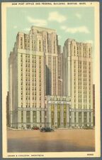 Boston Ma Post Office Federal Building  linen postcard c1930s unused  picture