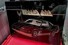Vintage Pontiac Trans Am Mirror Etched Black Gold Glitter Glass Frame Graphic picture