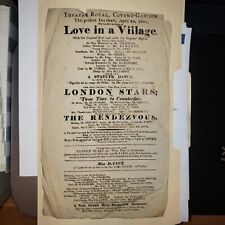 Play bill - Royal Theatre - Love in a Village, 1821 picture