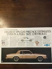 1980 Caprice Classic Coupe Vintage Magazine AD 2 Page Color Great Image picture