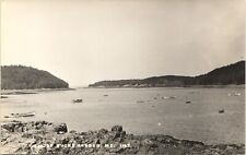 BUCK'S HARBOR MAINE c1940? real photo postcard rppc me boats picture