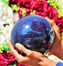 A+ Huge 160MM Blue Goldstone Blue Sandstone Aura Metaphysical Meditation Sphere picture