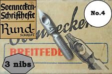 3 vintage Soennecken Breitfeder no.4 nibs picture