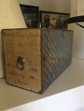Vintage Antique Cardboard File Box GILES COUNTY Quarterly Papers 1889-1890 Decor picture