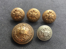 six Sussex Regiment buttons including Cinque Ports battalion British army picture