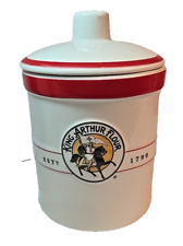 King Arthur Flour Ceramic Canister Crock Jar with Lid 1 QT. Sourdough Starter 7” picture