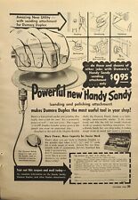 Dumore Handy Sandy Sanding Polishing Attachment Grinder Vintage Print Ad 1948 picture