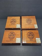 Lot Of 4 Ashton Wooden Cigar Boxes picture